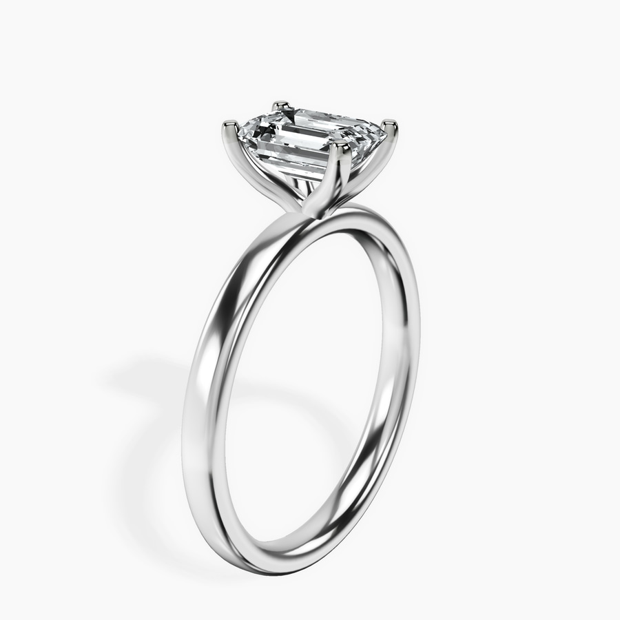 Platinum Four Prong Solitaire 2mm Lab Diamond Ring standing product image one