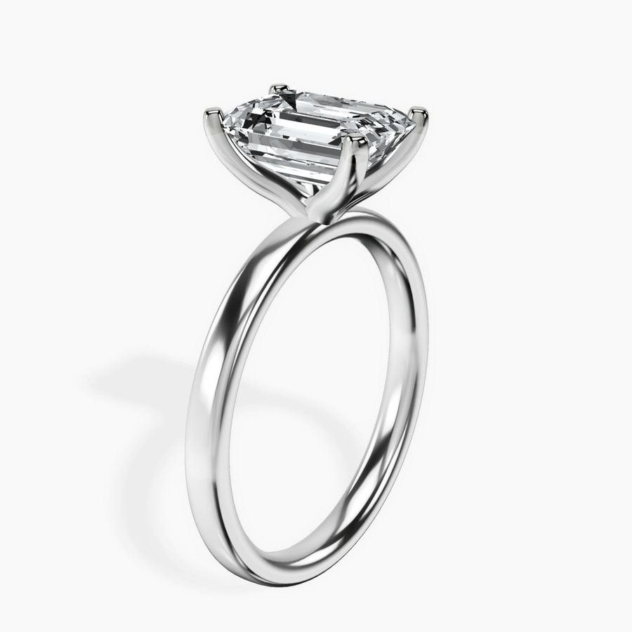 Platinum Four Prong Solitaire 2mm Lab Diamond Ring standing product image one