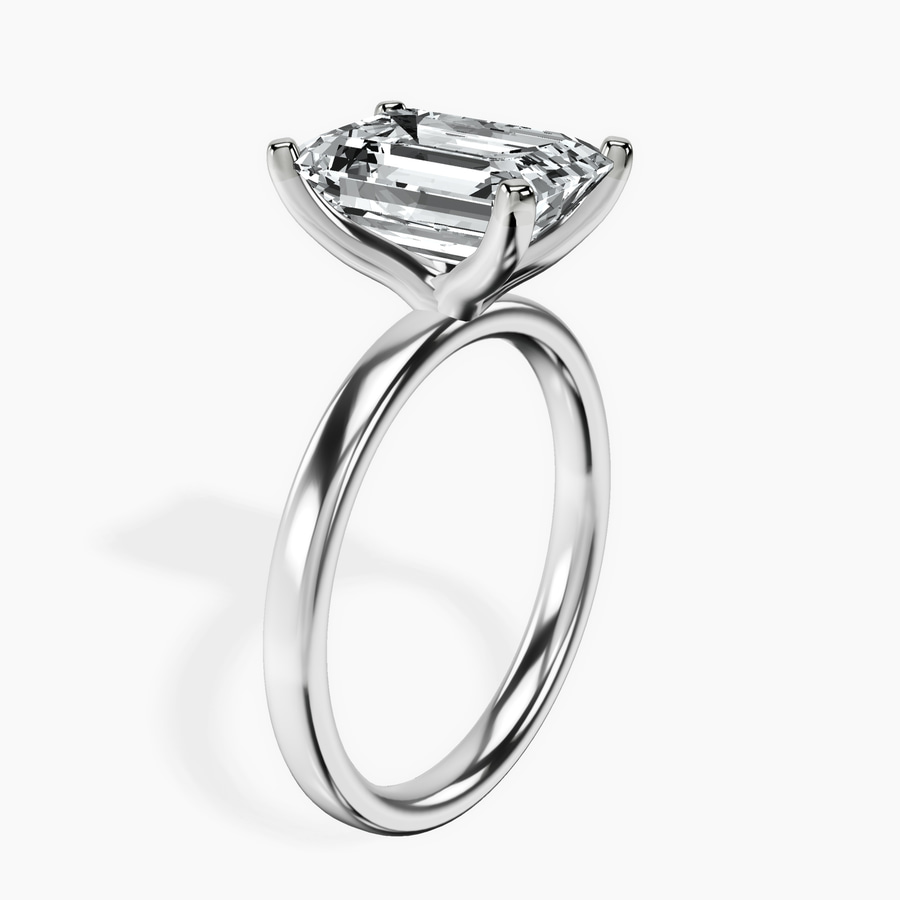 Platinum Four Prong Solitaire 2mm Lab Diamond Ring standing product image one