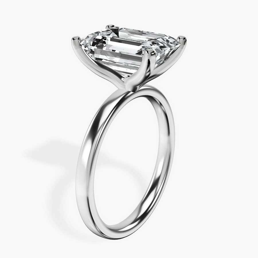 Platinum Four Prong Solitaire 2mm Lab Diamond Ring standing product image one