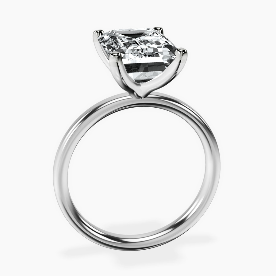Platinum Four Prong Solitaire 2mm Lab Diamond Ring side right image one