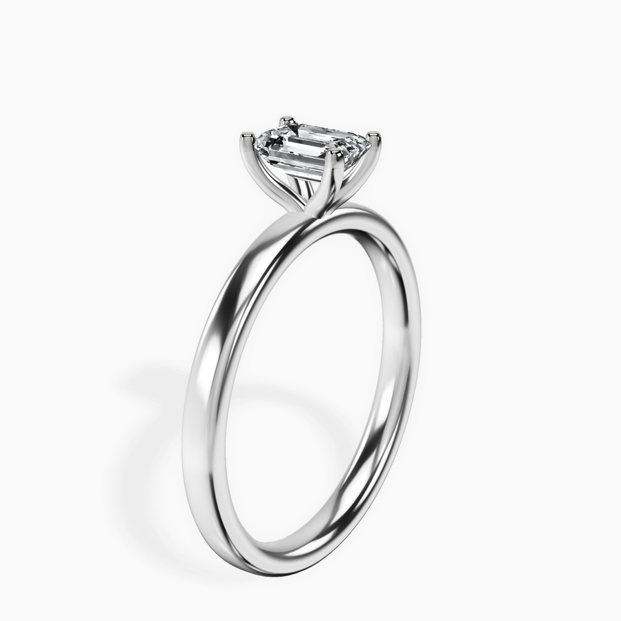 Platinum Four Prong Solitaire 2mm Lab Diamond Ring standing product image one