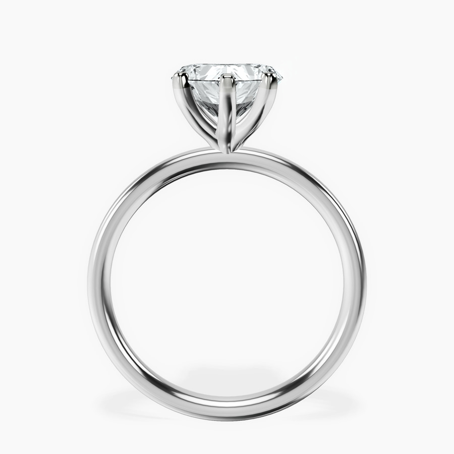 Platinum Four Prong Solitaire 2mm Lab Diamond Ring side right image one