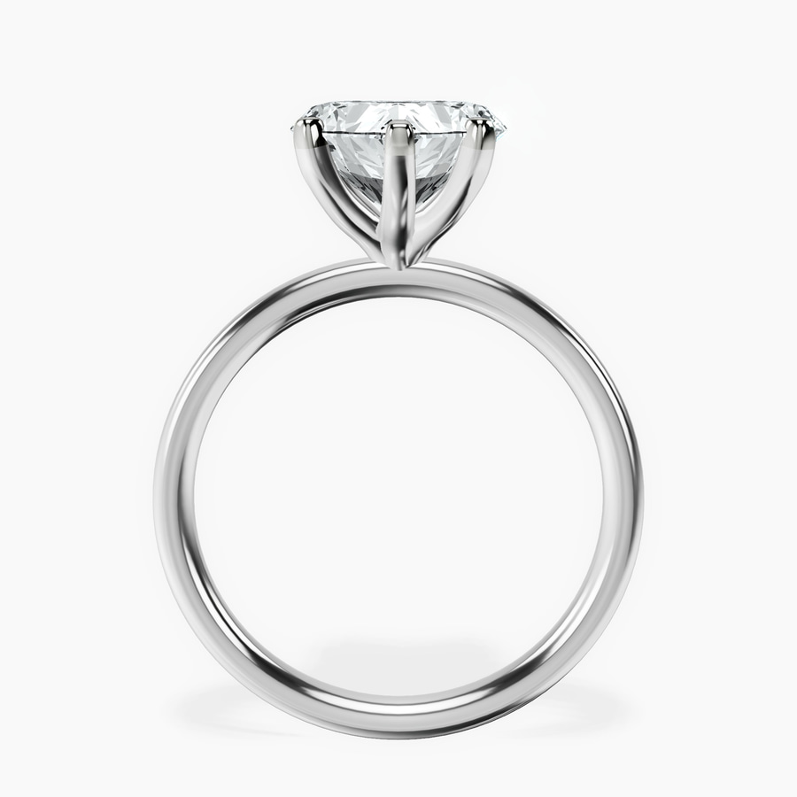Platinum Four Prong Solitaire 2mm Lab Diamond Ring side right image one