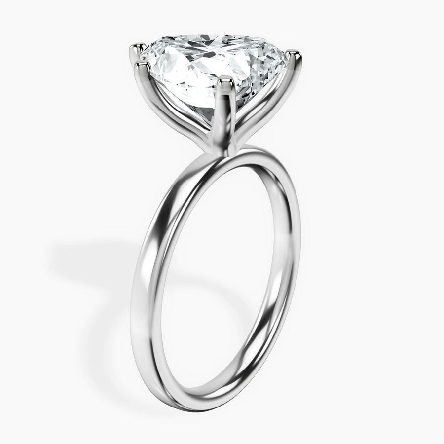 Platinum Four Prong Solitaire 2mm Lab Diamond Ring standing product image one