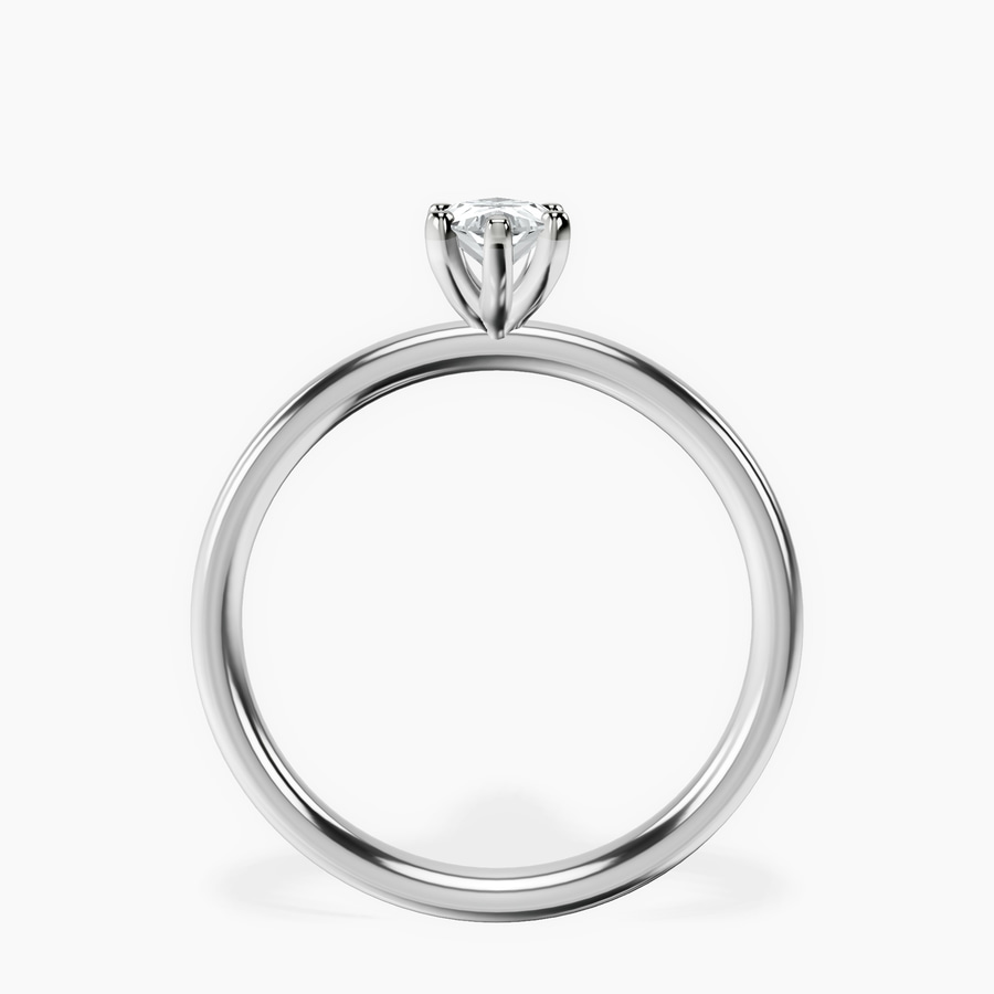 Platinum Four Prong Solitaire 2mm Lab Diamond Ring side right image one