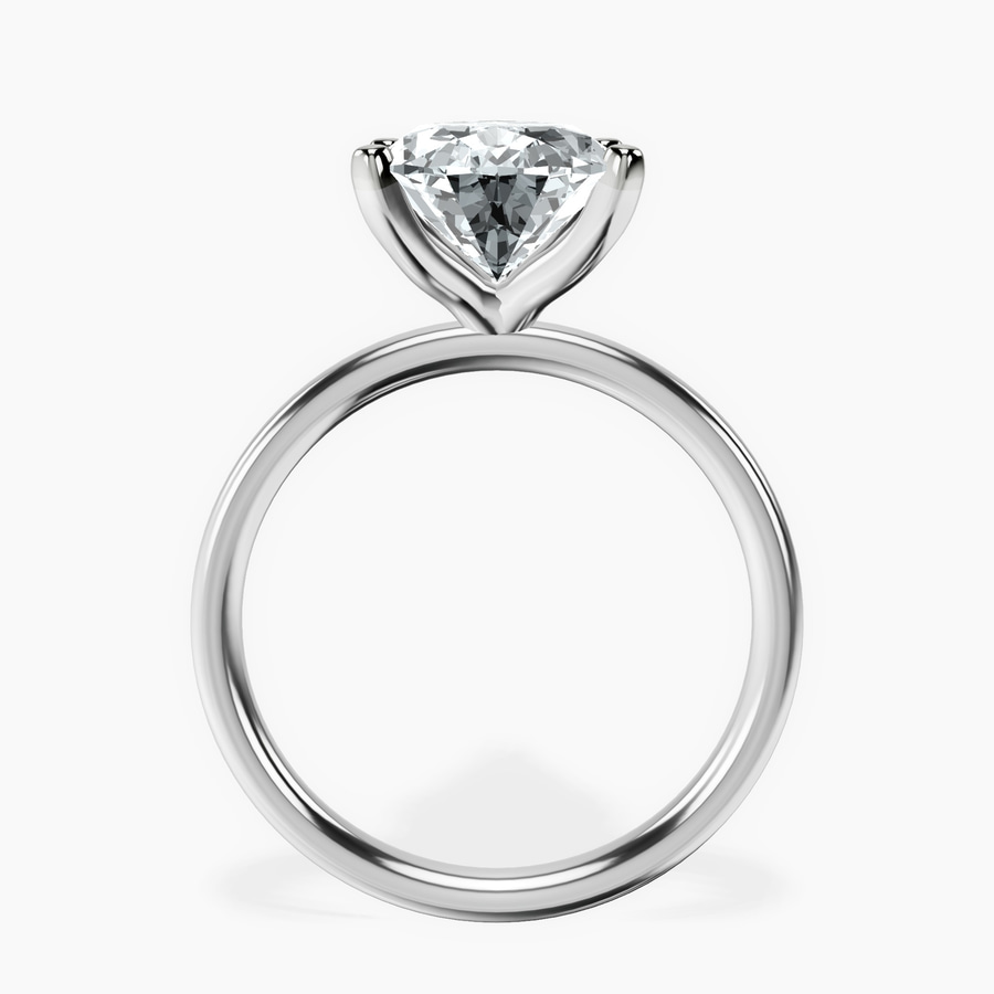 Platinum Four Prong Solitaire 2mm Lab Diamond Ring side right image one