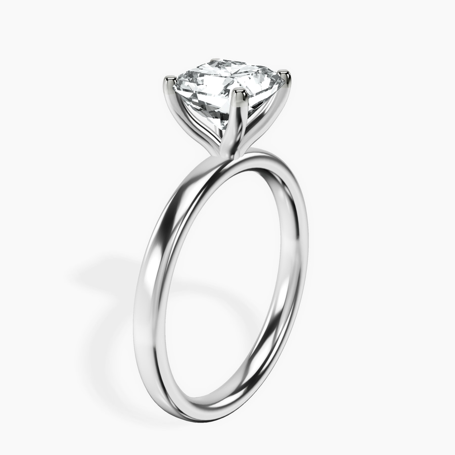 Platinum Four Prong Solitaire 2mm Lab Diamond Ring standing product image one