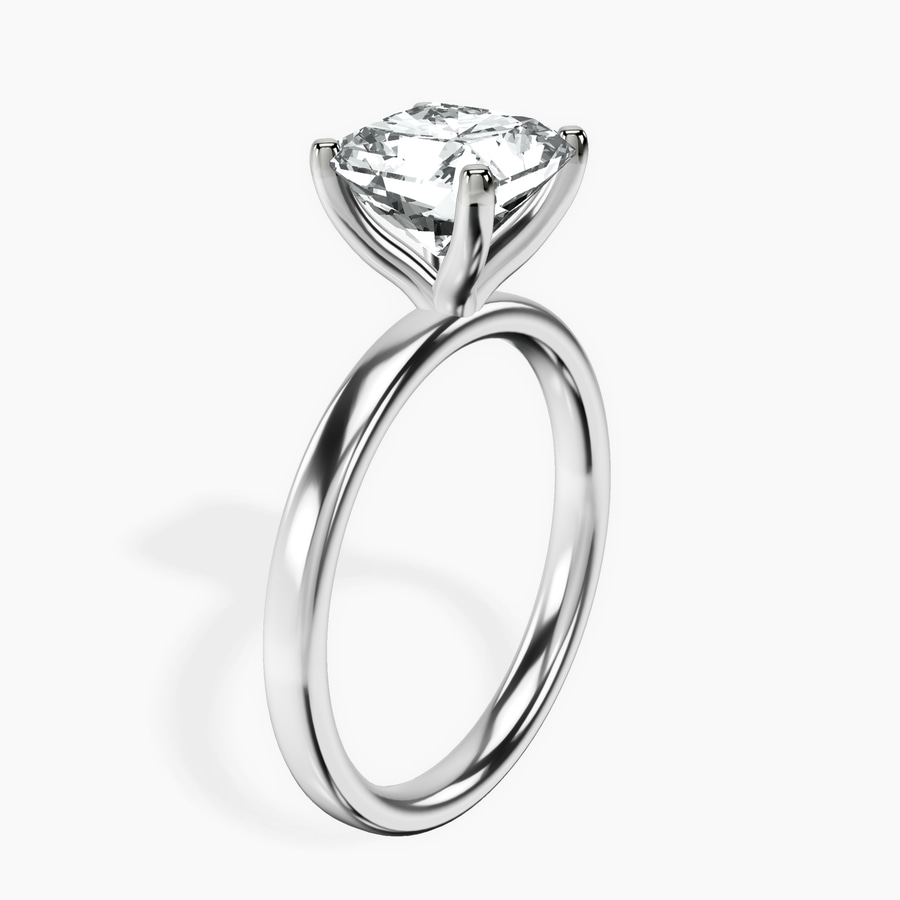 Platinum Four Prong Solitaire 2mm Lab Diamond Ring standing product image one