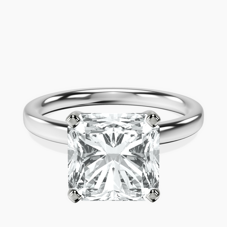 Platinum Four Prong Solitaire 2mm Lab Diamond Ring front image