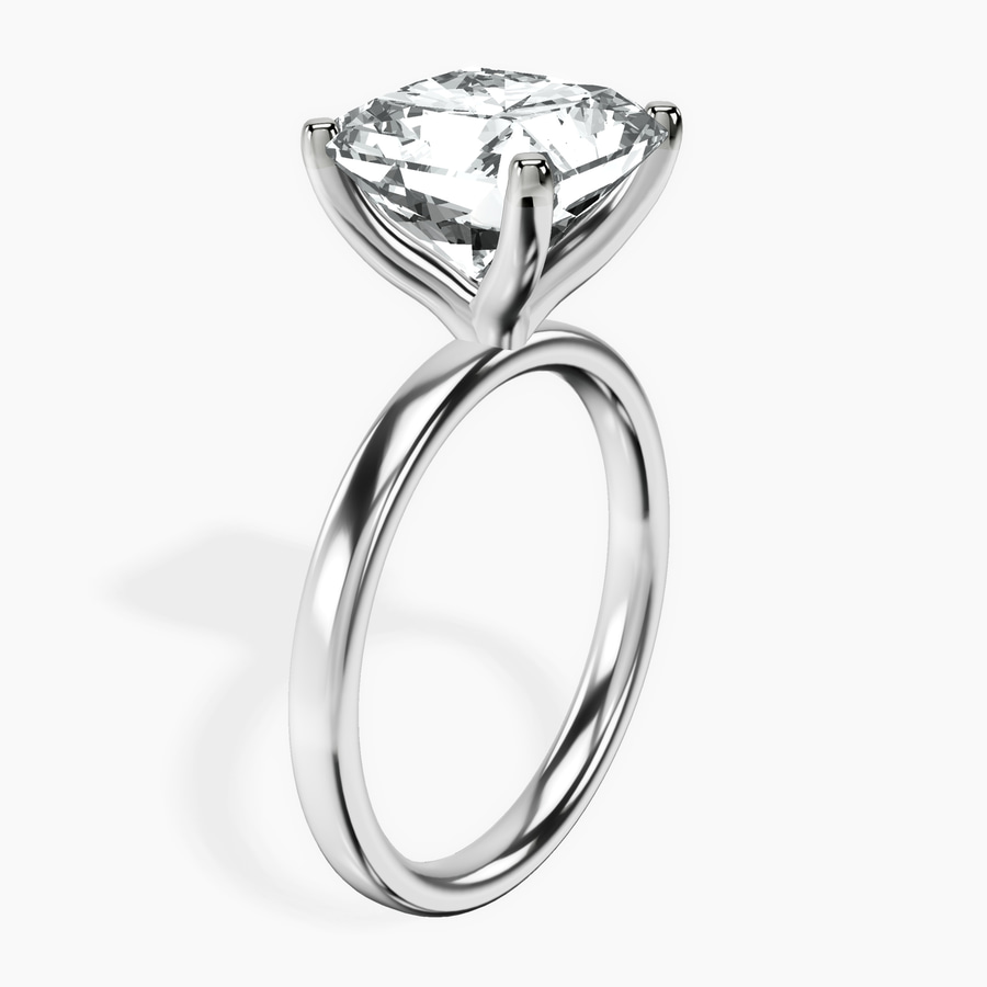 Platinum Four Prong Solitaire 2mm Lab Diamond Ring standing product image one
