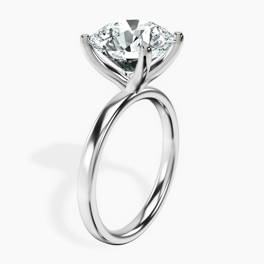 Platinum Four Prong Solitaire 2mm Lab Diamond Ring standing product image one