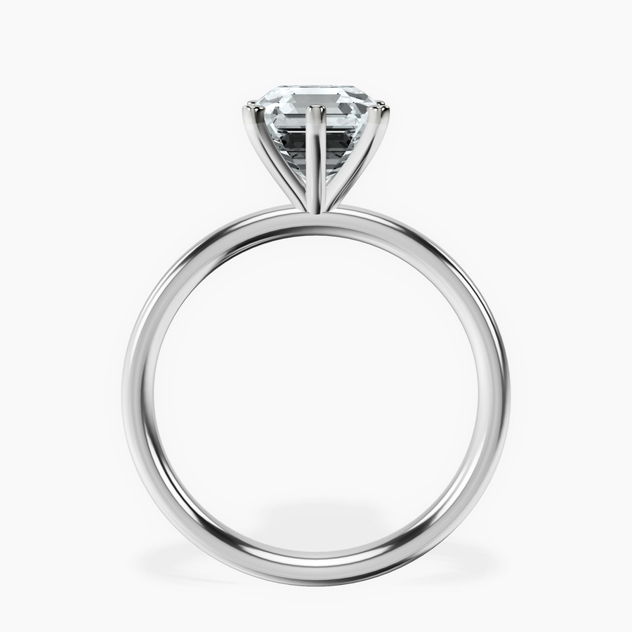 Platinum Six Prong Solitaire 2mm Lab Diamond Ring side right image one