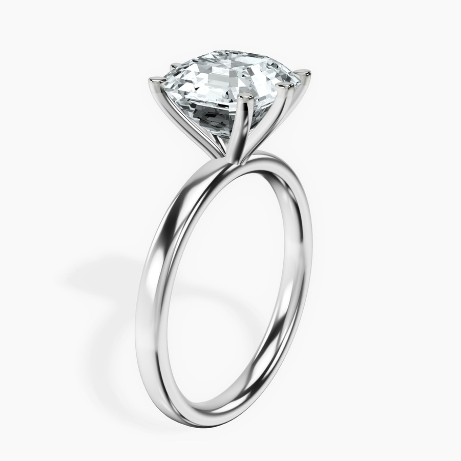 Platinum Six Prong Solitaire 2mm Lab Diamond Ring standing product image one