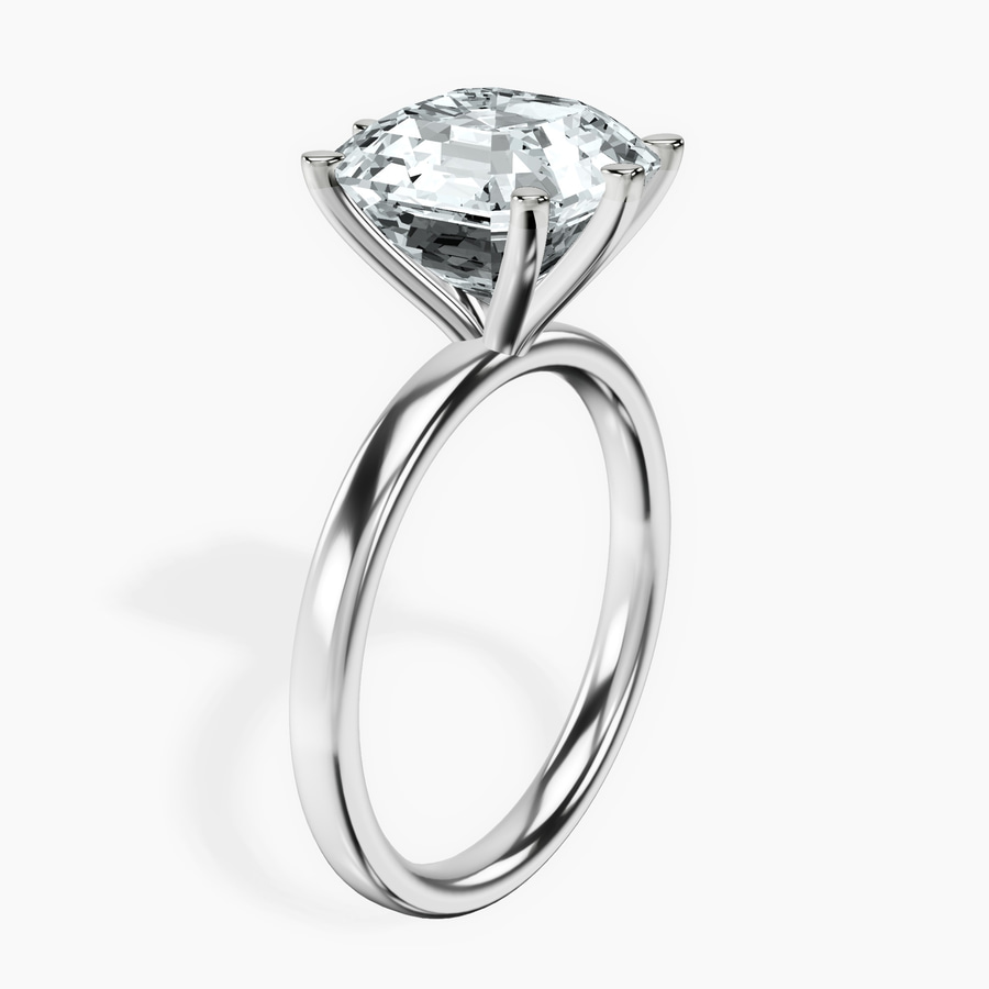Platinum Six Prong Solitaire 2mm Lab Diamond Ring standing product image one