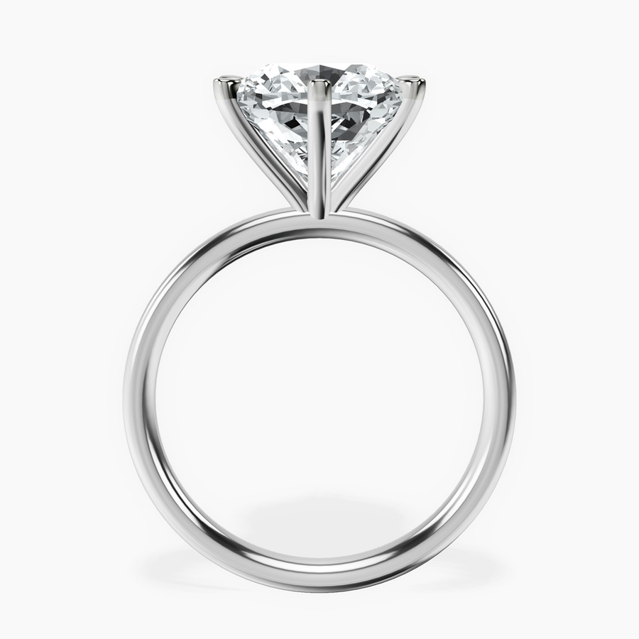 10ct White Gold Six Prong Solitaire 2mm Lab Diamond Ring side right image one