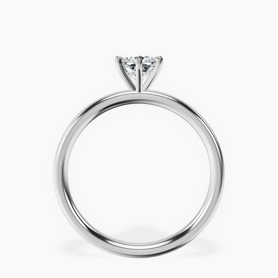 Platinum Six Prong Solitaire 2mm Lab Diamond Ring side right image one