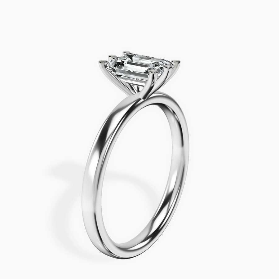 Platinum Six Prong Solitaire 2mm Lab Diamond Ring standing product image one