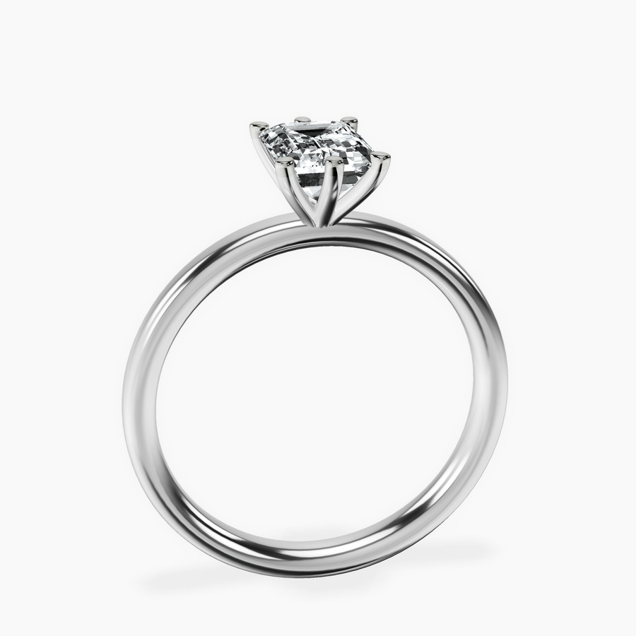 Platinum Six Prong Solitaire 2mm Lab Diamond Ring side right image one