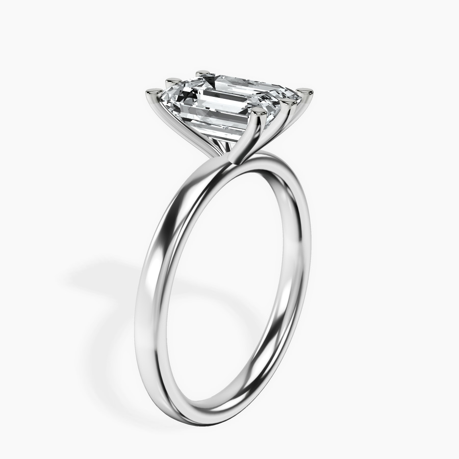 Platinum Six Prong Solitaire 2mm Lab Diamond Ring standing product image one