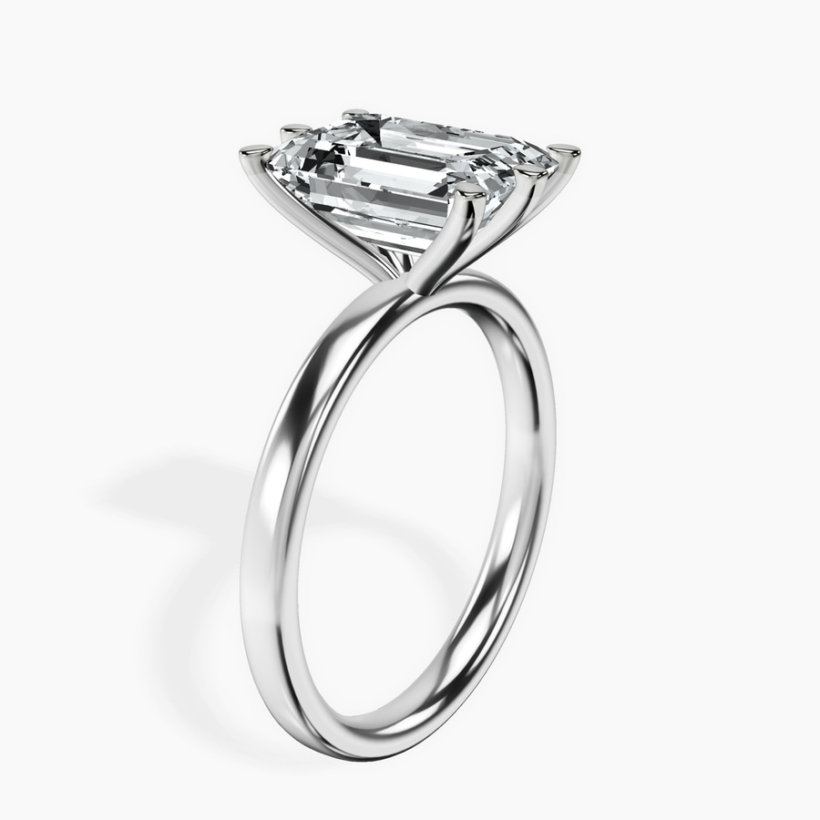 Platinum Six Prong Solitaire 2mm Lab Diamond Ring standing product image one