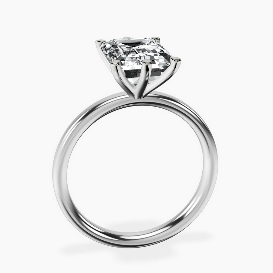 Platinum Six Prong Solitaire 2mm Lab Diamond Ring side right image one