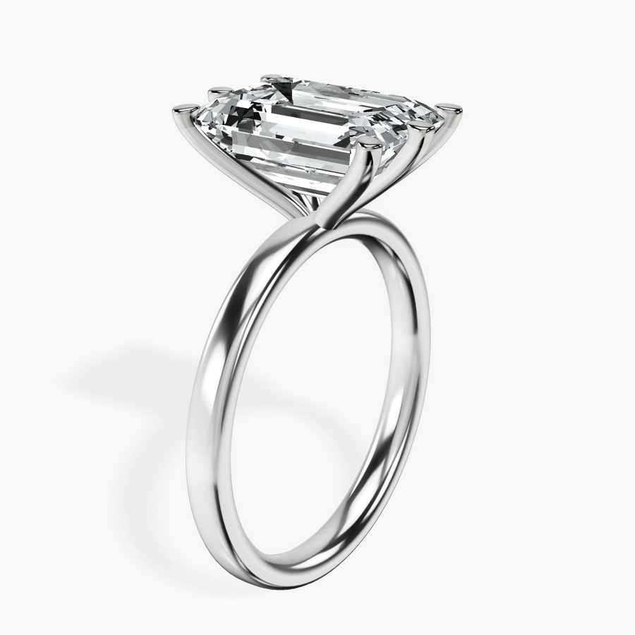 10ct White Gold Six Prong Solitaire 2mm Lab Diamond Ring standing product image one