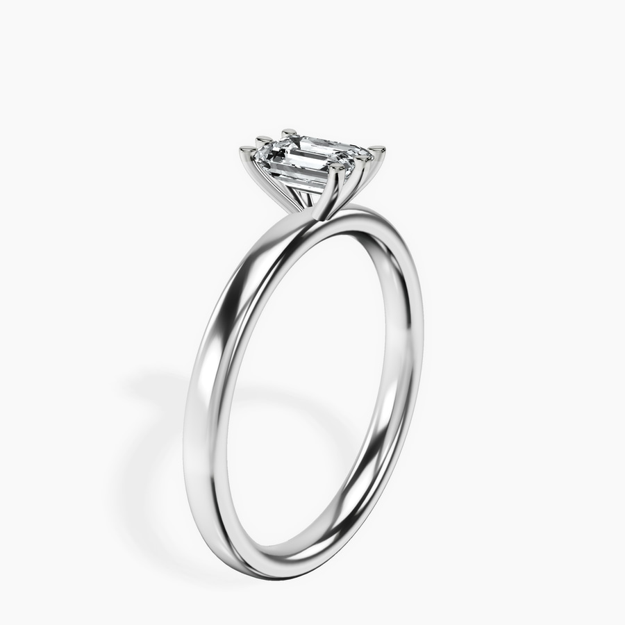 10ct White Gold Six Prong Solitaire 2mm Lab Diamond Ring standing product image one
