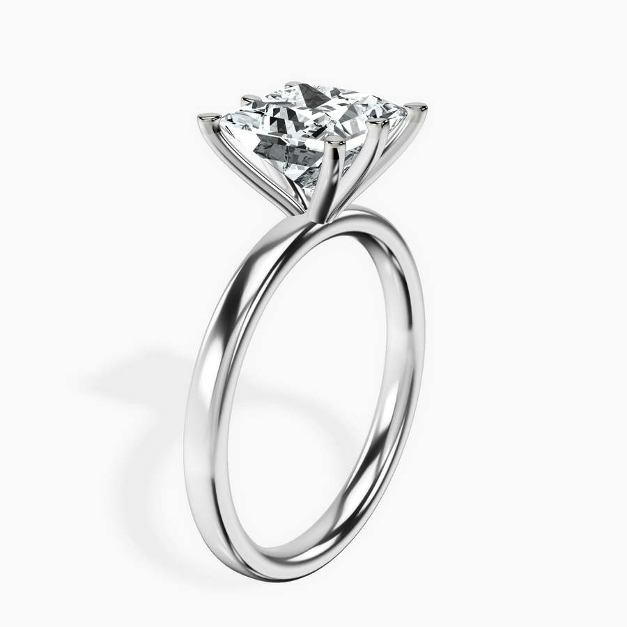 10ct White Gold Six Prong Solitaire 2mm Lab Diamond Ring standing product image one