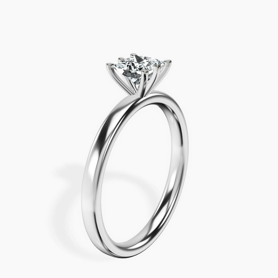 10ct White Gold Six Prong Solitaire 2mm Lab Diamond Ring standing product image one