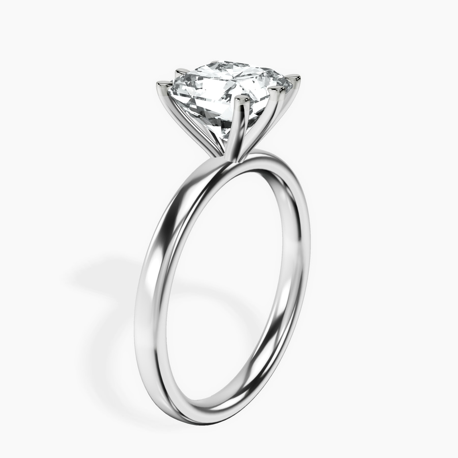 Platinum Six Prong Solitaire 2mm Lab Diamond Ring standing product image one