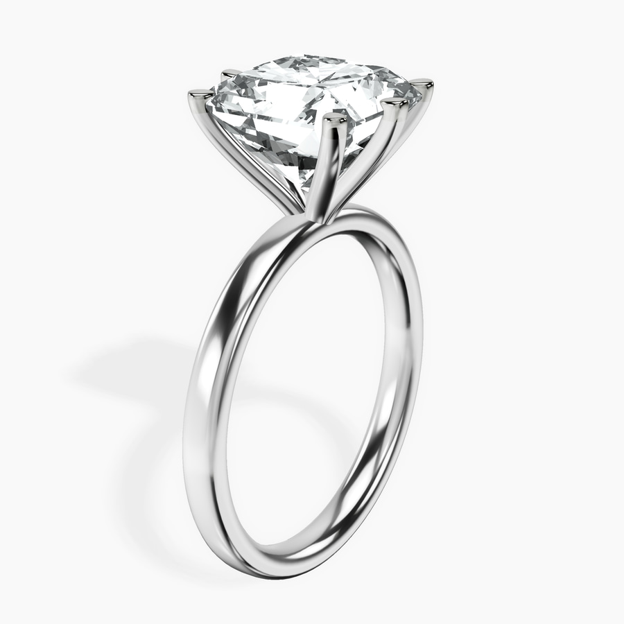 Platinum Six Prong Solitaire 2mm Lab Diamond Ring standing product image one
