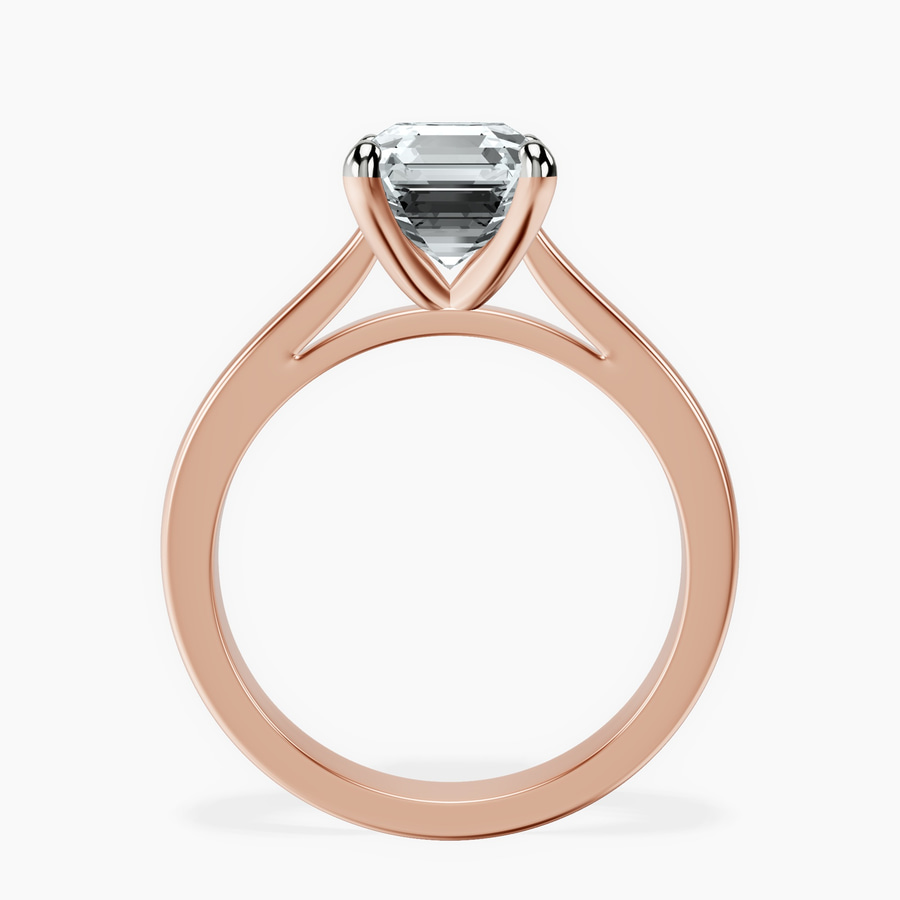 14ct Rose Gold Teagan Solitaire 2mm Lab Diamond Ring side right image one