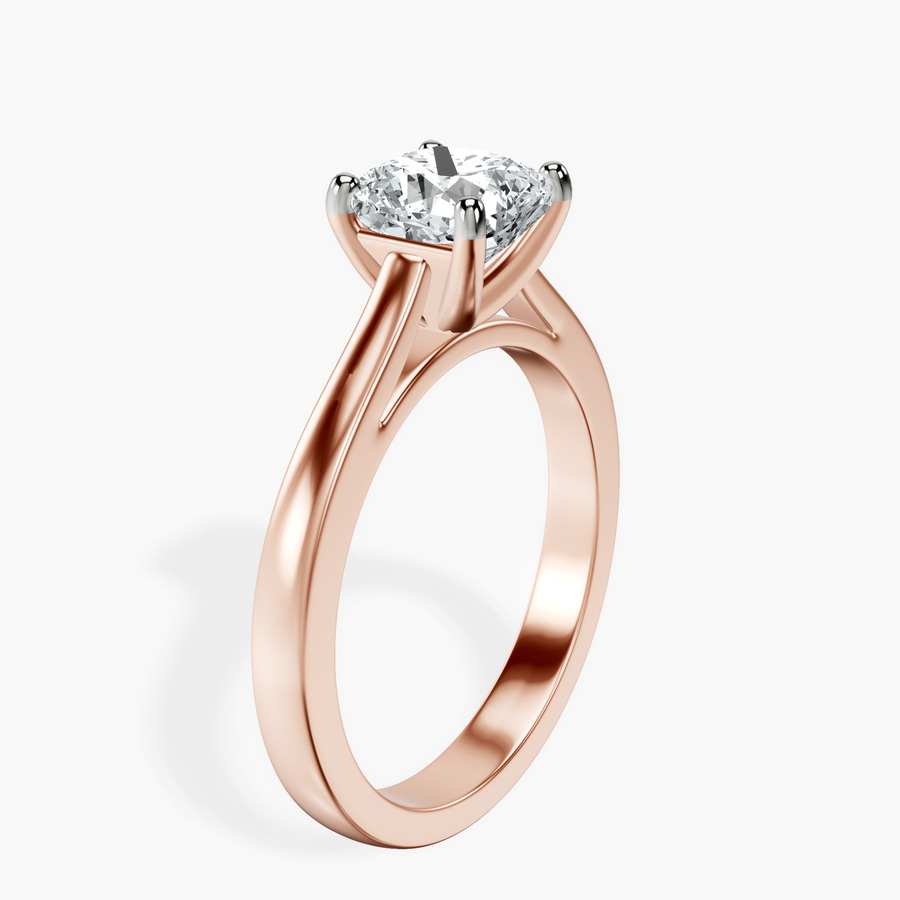 10kt Rose Gold Teagan Solitaire 2mm Lab Diamond Ring standing product image one