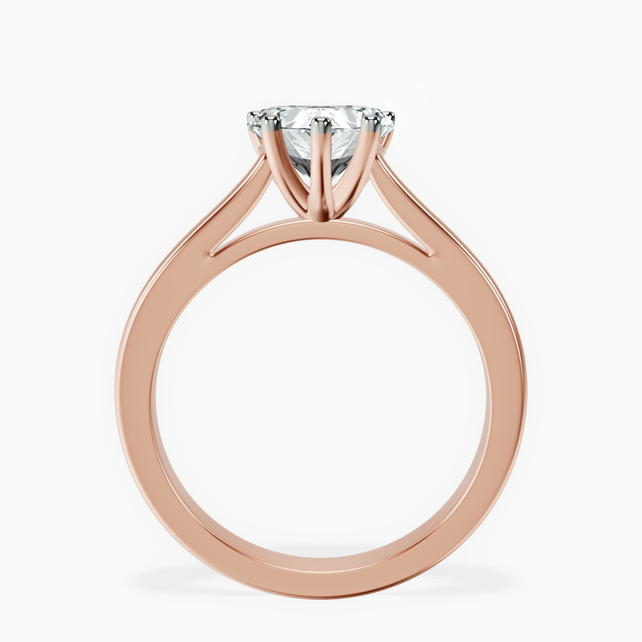 14kt Rose Gold Teagan Solitaire 2mm Lab Diamond Ring side right image one