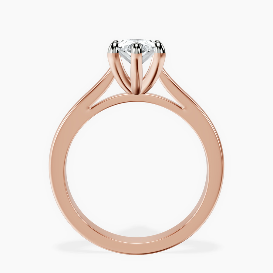 18kt Rose Gold Teagan Solitaire 2mm Lab Diamond Ring side right image one