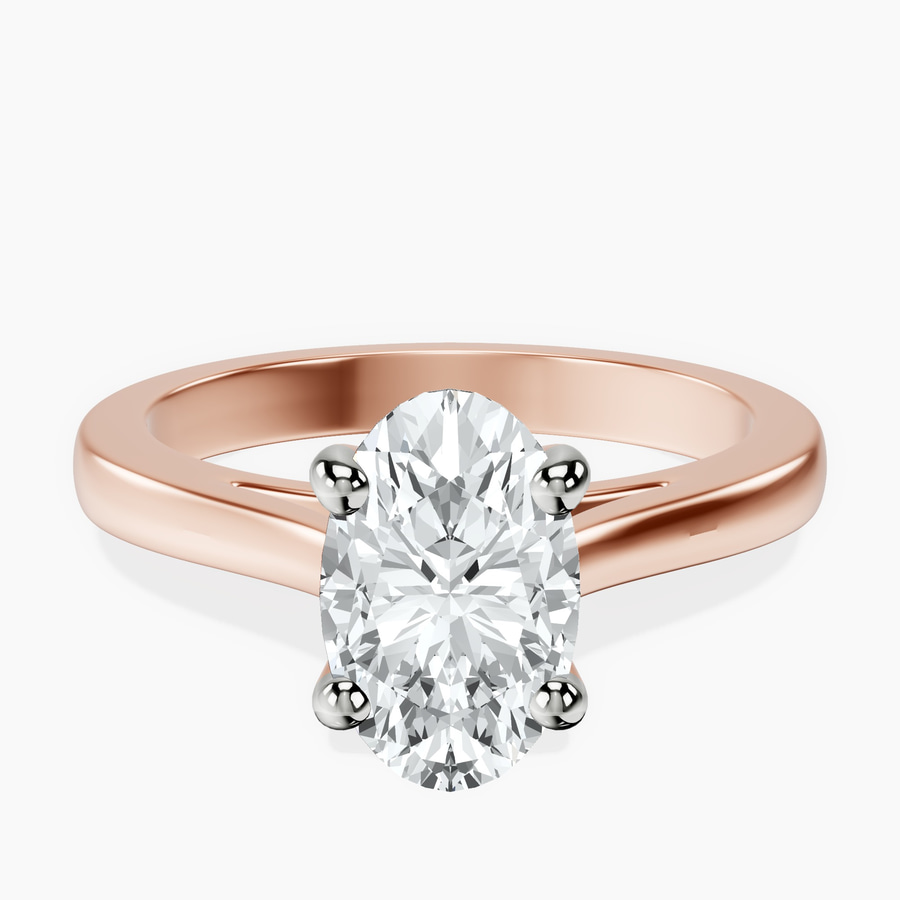 10kt Rose Gold Teagan Solitaire 2mm Lab Diamond Ring front image