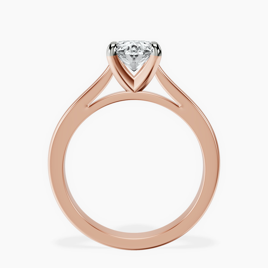 18kt Rose Gold Teagan Solitaire 2mm Lab Diamond Ring side right image one