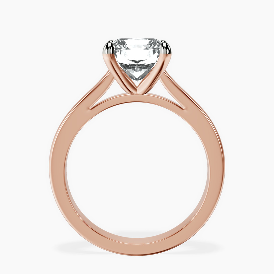 10kt Rose Gold Teagan Solitaire 2mm Lab Diamond Ring side right image one