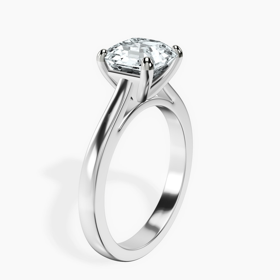 10kt White Gold Teagan Solitaire 2mm Lab Diamond Ring standing product image one