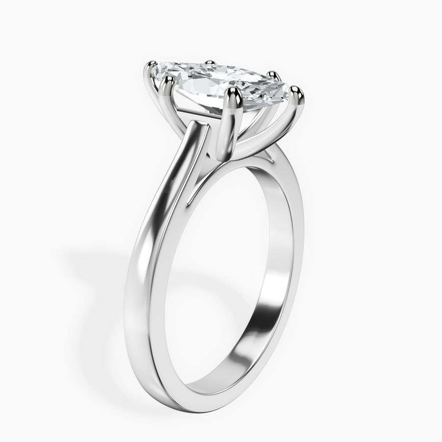 Platinum Teagan Solitaire 2mm Lab Diamond Ring standing product image one