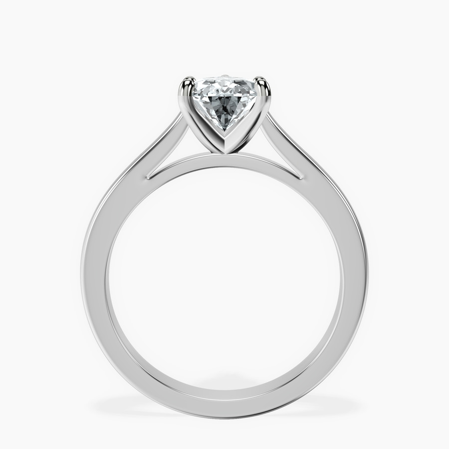 18kt White Gold Teagan Solitaire 2mm Lab Diamond Ring side right image one