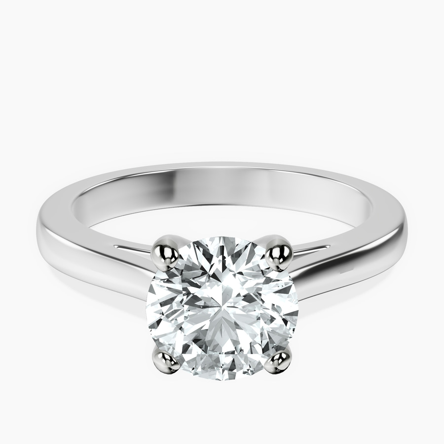 Platinum Teagan Solitaire 2mm Lab Diamond Ring front image
