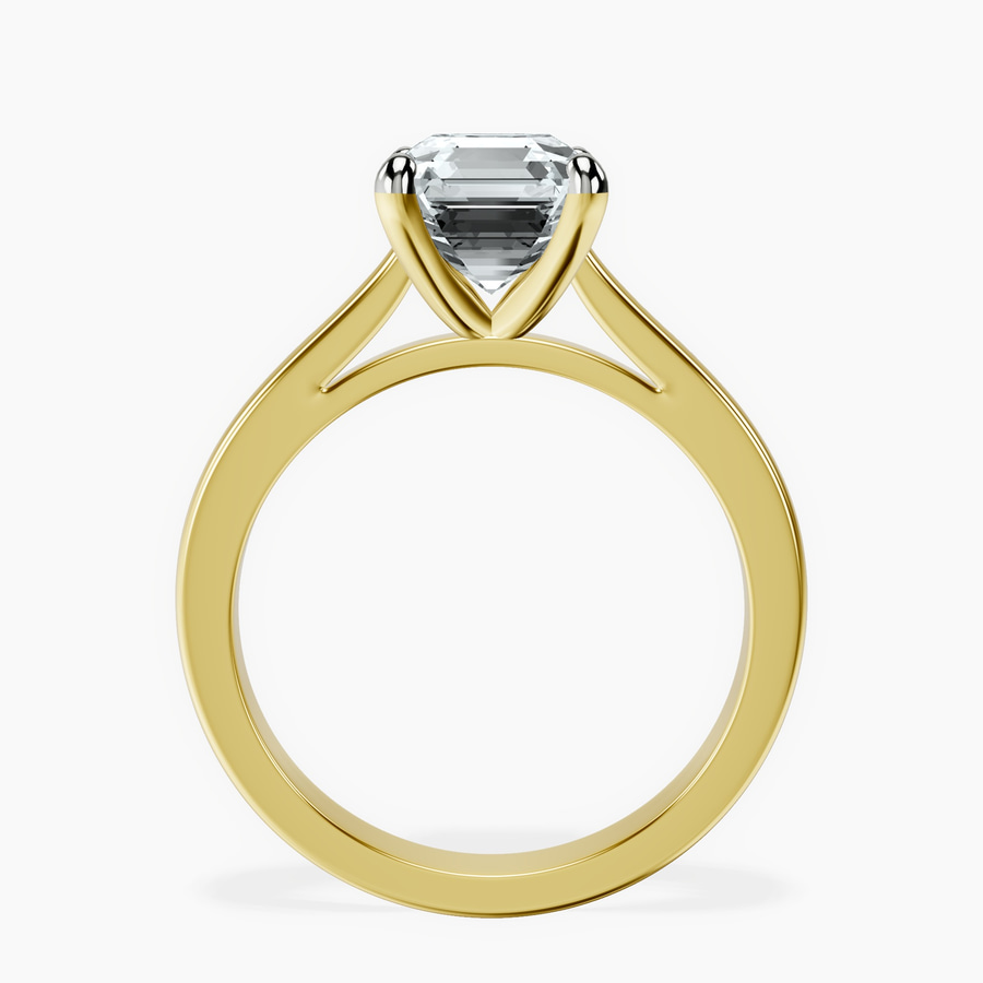 18kt Yellow Gold Teagan Solitaire 2mm Lab Diamond Ring side right image one