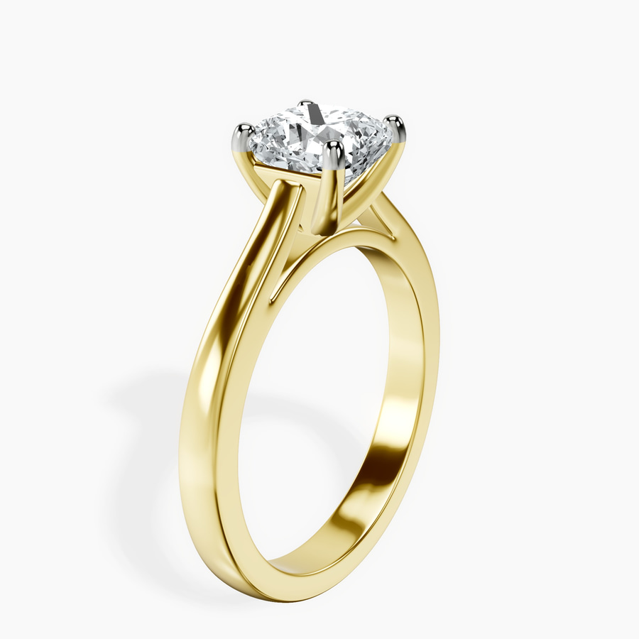 18ct Yellow Gold Teagan Solitaire 2mm Lab Diamond Ring standing product image one