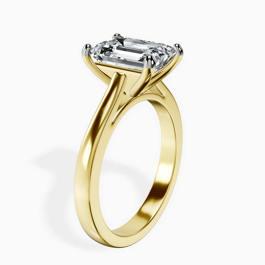 10kt Yellow Gold Teagan Solitaire 2mm Lab Diamond Ring standing product image one