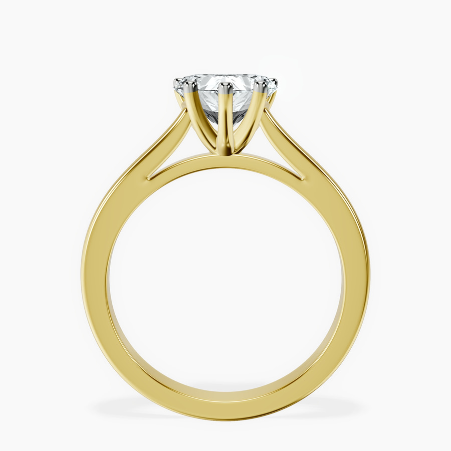 18kt Yellow Gold Teagan Solitaire 2mm Lab Diamond Ring side right image one