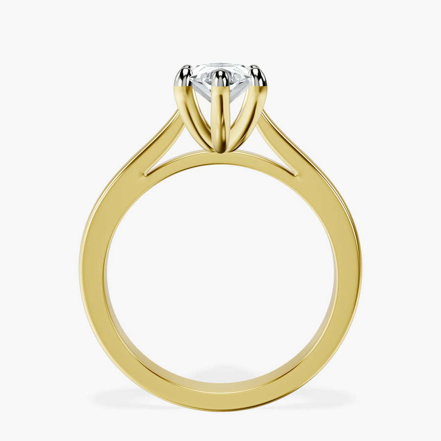 14kt Yellow Gold Teagan Solitaire 2mm Lab Diamond Ring side right image one