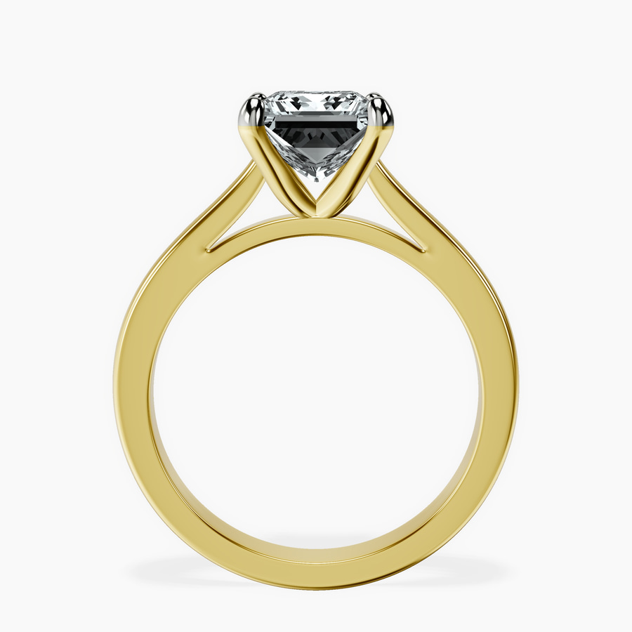 18kt Yellow Gold Teagan Solitaire 2mm Lab Diamond Ring side right image one