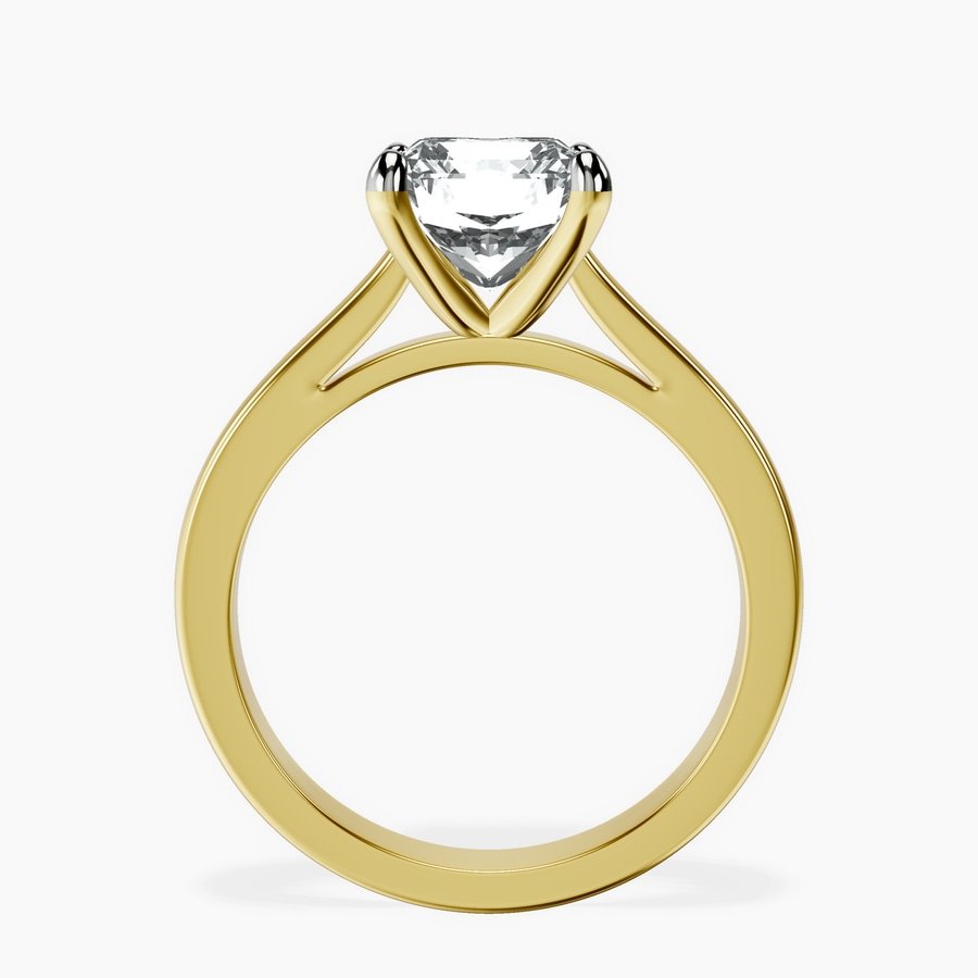 10kt Yellow Gold Teagan Solitaire 2mm Lab Diamond Ring side right image one